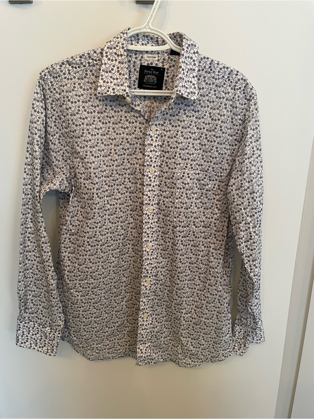 Men’s Savile Row Dress Shirt White size M